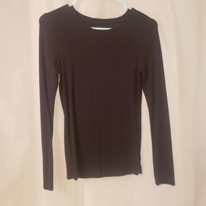 long sleeve plain black shirt